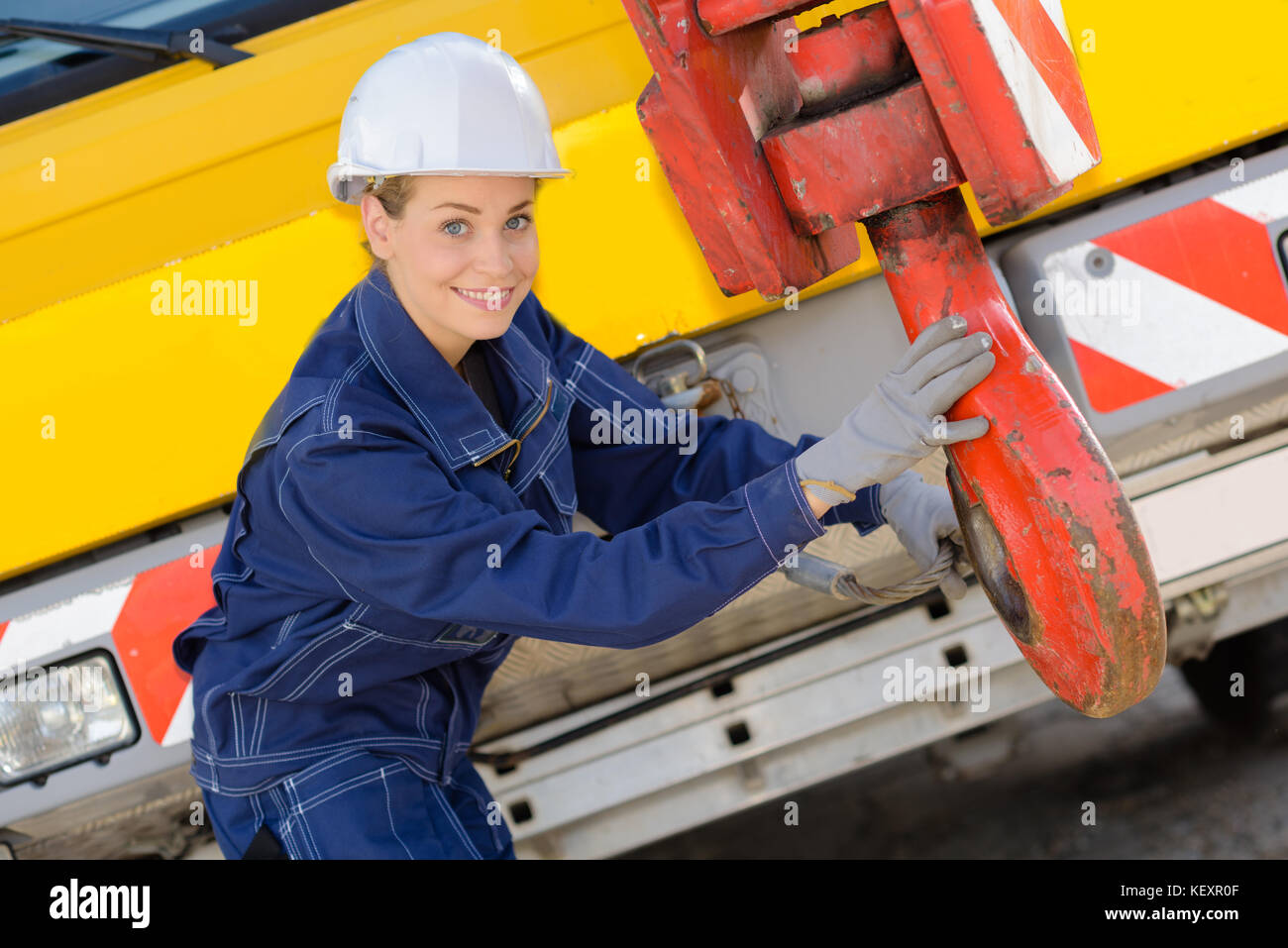 Detailed view of Women in Crane Operations Career Guide implementation showing proper crane setup and rigging configuration as required by OSHA 29 CFR 1926 regulations and ASME B30.5 standards for certified operators