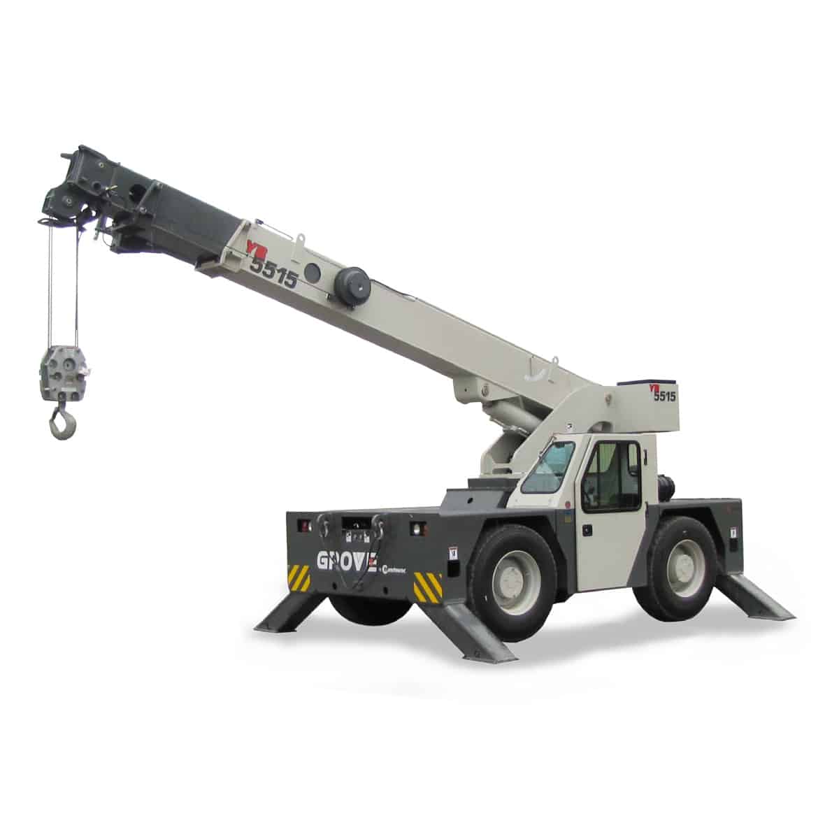 Detailed view of Carry Deck Crane Guide implementation showing proper crane setup and rigging configuration as required by OSHA 29 CFR 1926 regulations and ASME B30.5 standards for certified operators