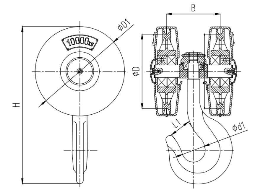Detailed view of Crane Hook Types Sizes and Load Ratings implementation showing proper crane setup and rigging configuration as required by OSHA 29 CFR 1926 regulations and ASME B30.5 standards for certified operators