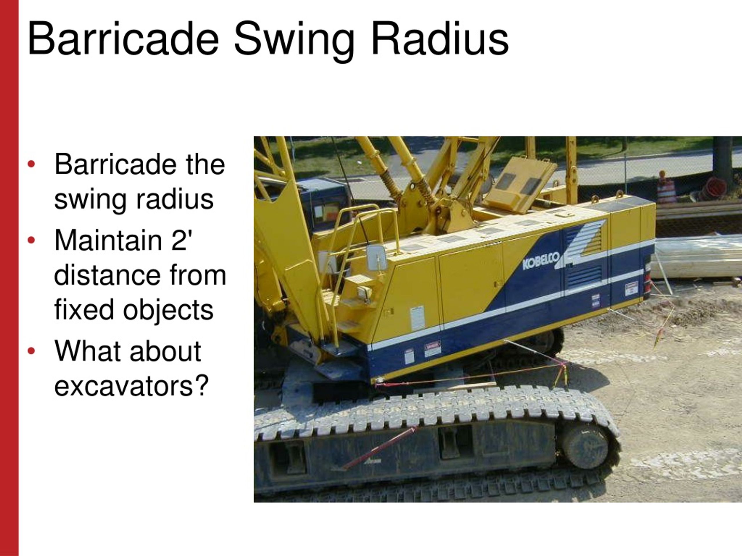 Step-by-step demonstration of Crane Swing Radius Safety showing load chart interpretation, boom angle calculations, and outrigger positioning per NCCCO certification requirements and ASME standards
