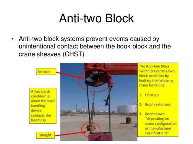 Crane operator performing anti two block test procedures during pre-shift inspection - critical skills tested on NCCCO written and practical exams for LAT and TSS certification
