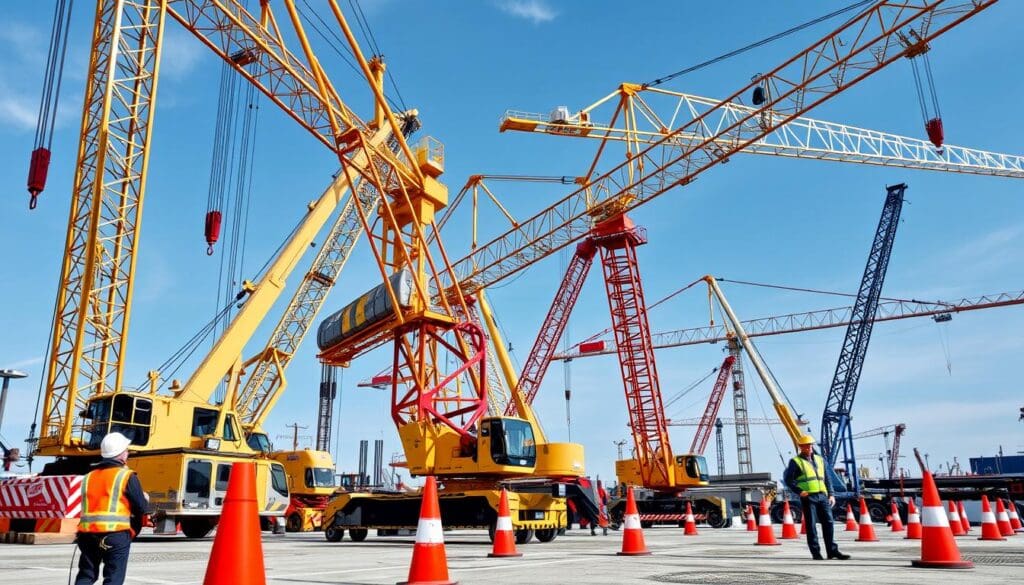 Step-by-step demonstration of Annual Crane Inspection Requirements showing load chart interpretation, boom angle calculations, and outrigger positioning per NCCCO certification requirements and ASME standards