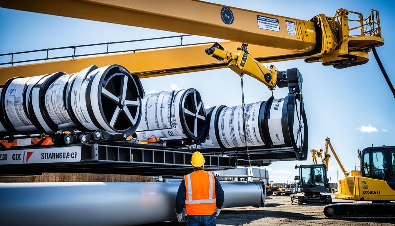 Complete overview of Crane Storage and Return to Service Inspection featuring certified crane operator executing lift plan with proper hand signals, ground crew coordination, and safety zone establishment per OSHA regulations