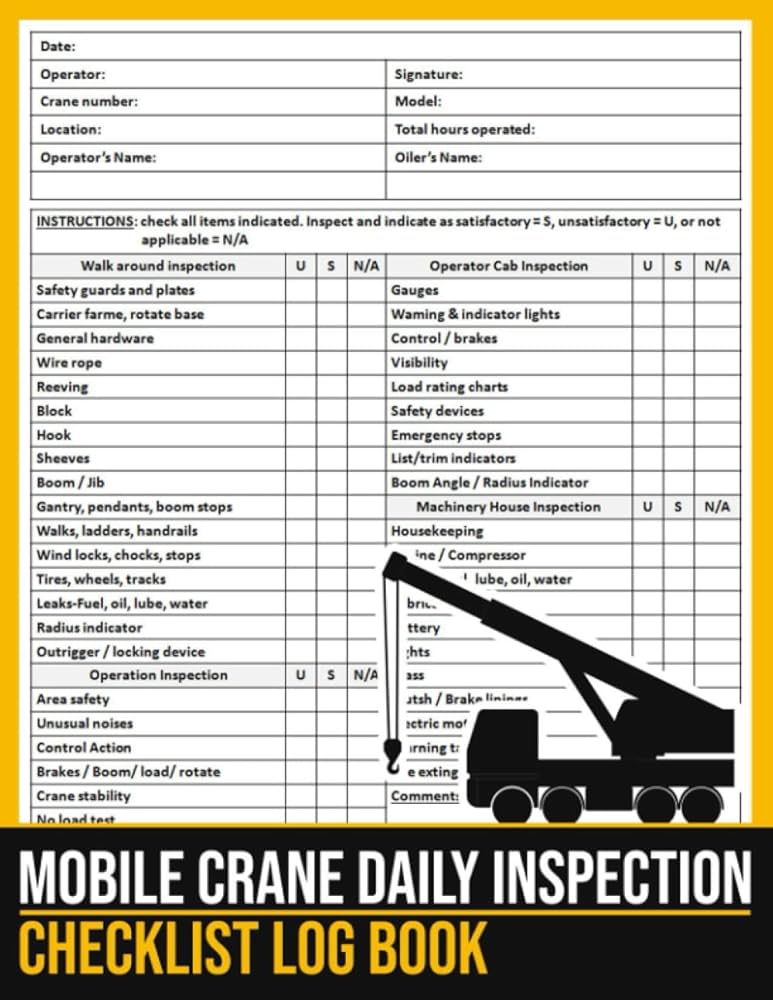 Complete overview of How to Complete a Crane Operator Daily Log featuring certified crane operator executing lift plan with proper hand signals, ground crew coordination, and safety zone establishment per OSHA regulations