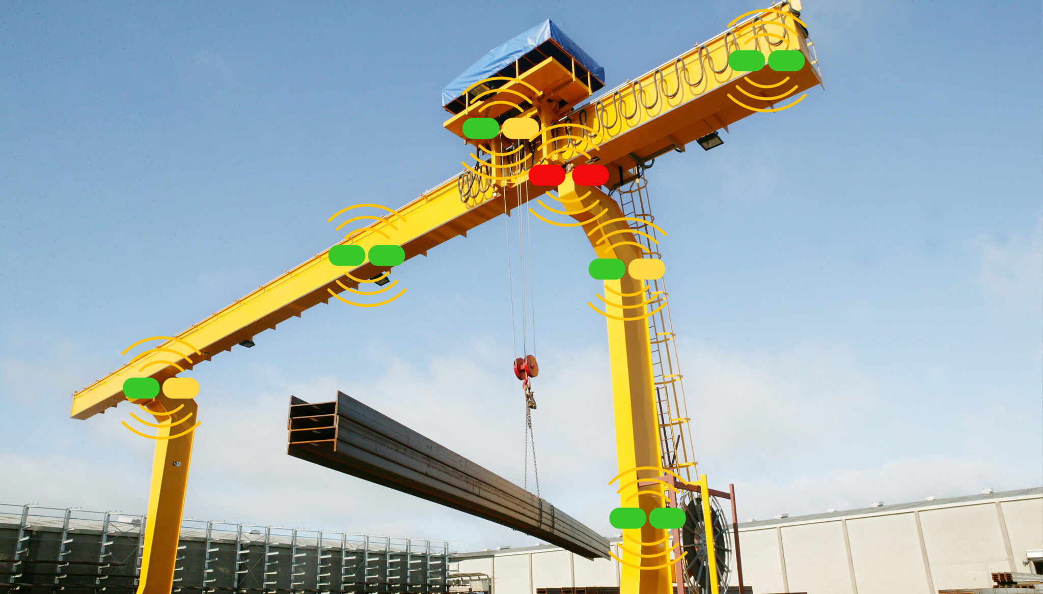 Detailed view of Crane Structural Crack Detection Methods implementation showing proper crane setup and rigging configuration as required by OSHA 29 CFR 1926 regulations and ASME B30.5 standards for certified operators