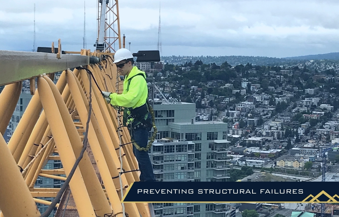 Detailed view of Third Party Crane Inspection Process implementation showing proper crane setup and rigging configuration as required by OSHA 29 CFR 1926 regulations and ASME B30.5 standards for certified operators