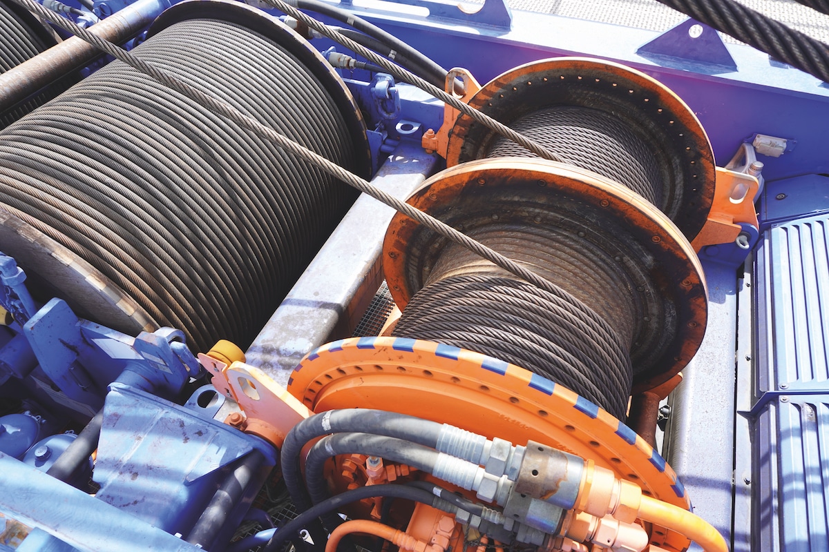 Crane operator performing wire rope retirement procedures during pre-shift inspection - critical skills tested on NCCCO written and practical exams for LAT and TSS certification