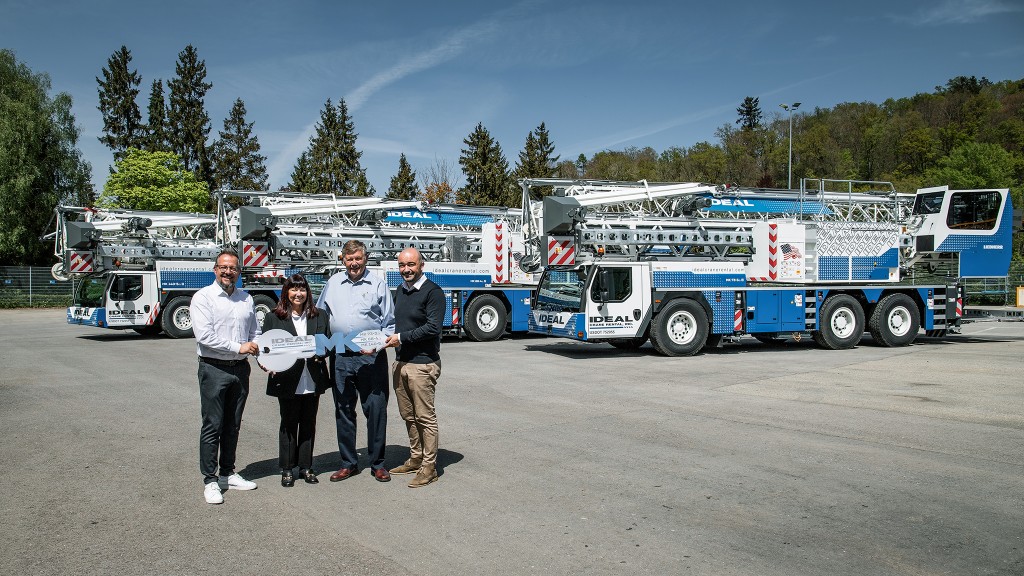 Professional crane operator demonstrating Liebherr Crane Models and Operation Guide techniques on an active construction site - essential knowledge for NCCCO certification exam preparation covering liebherr crane safety protocols and operational procedures