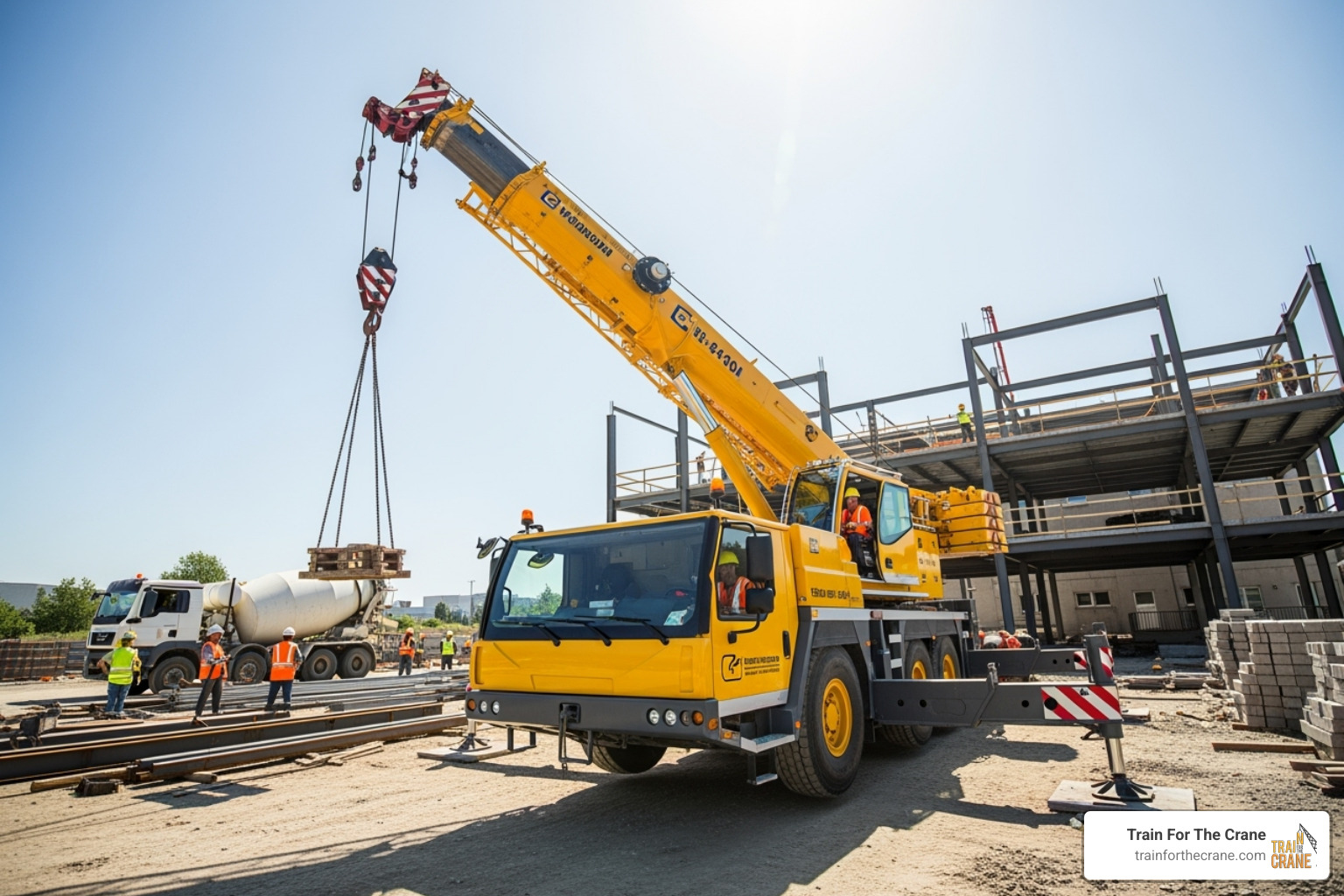 Crane operator performing crane inspector certification procedures during pre-shift inspection - critical skills tested on NCCCO written and practical exams for LAT and TSS certification