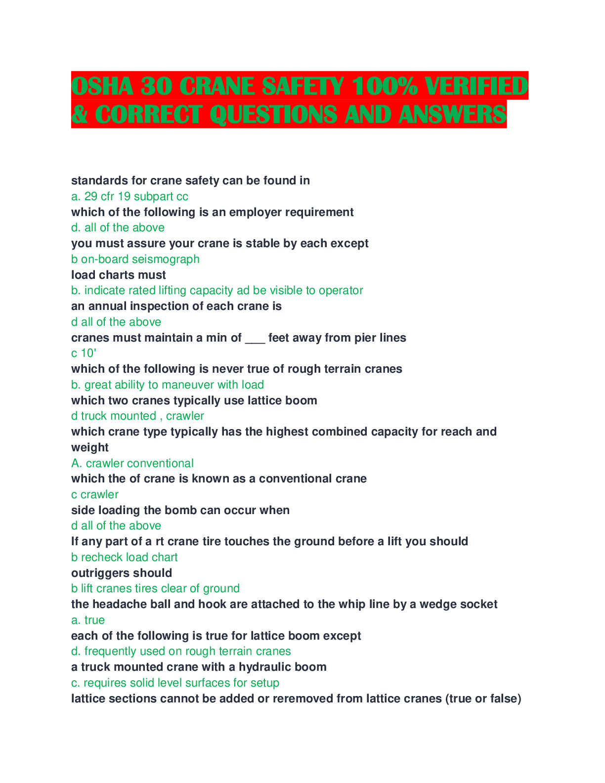 Crane operator performing exam anxiety crane procedures during pre-shift inspection - critical skills tested on NCCCO written and practical exams for LAT and TSS certification