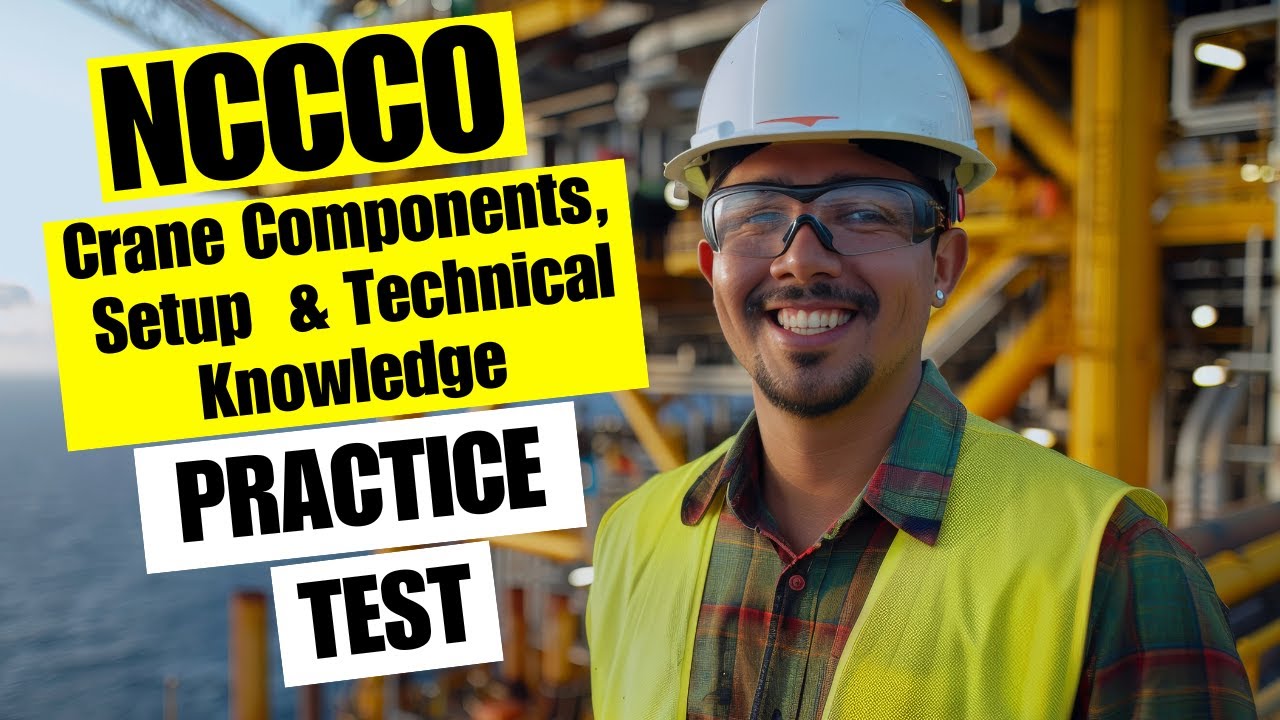 Complete overview of NCCCO Practical Exam Tips featuring certified crane operator executing lift plan with proper hand signals, ground crew coordination, and safety zone establishment per OSHA regulations