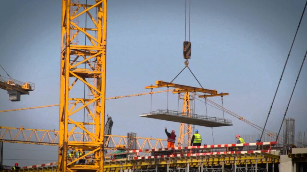 Detailed view of NCCCO Rigger Level 2 Certification Guide implementation showing proper crane setup and rigging configuration as required by OSHA 29 CFR 1926 regulations and ASME B30.5 standards for certified operators