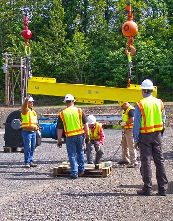 Crane operator performing assembly disassembly director procedures during pre-shift inspection - critical skills tested on NCCCO written and practical exams for LAT and TSS certification