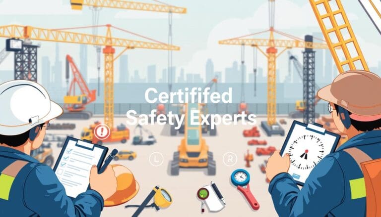 Professional crane operator demonstrating OSHA Crane Inspection Frequency Requirements techniques on an active construction site - essential knowledge for NCCCO certification exam preparation covering osha inspection frequency safety protocols and operational procedures