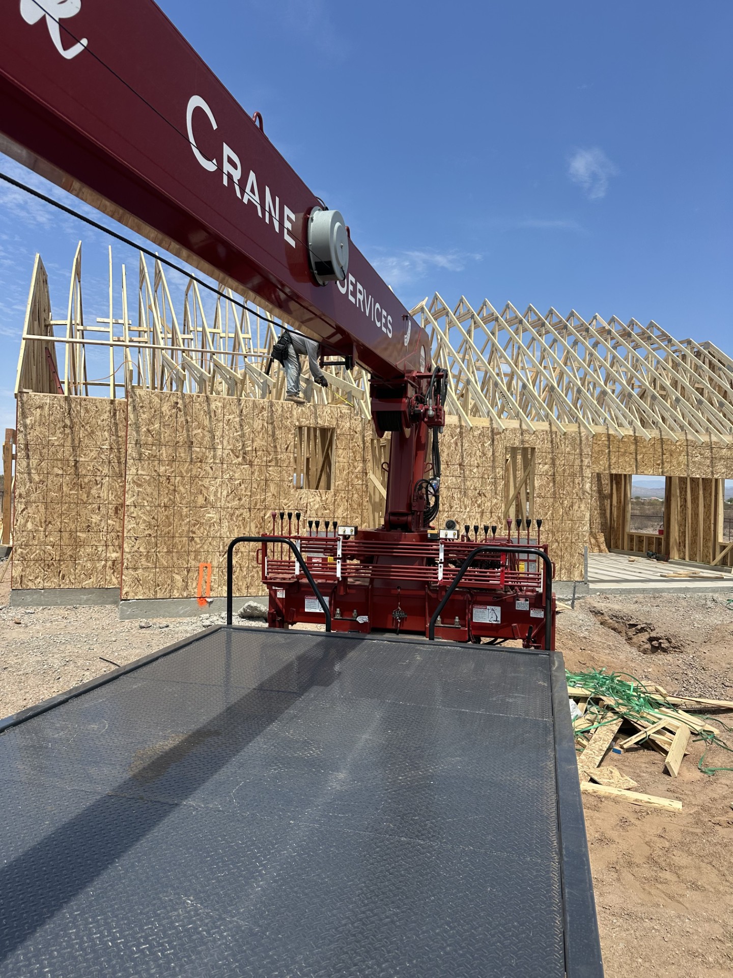 Professional crane operator demonstrating Blind Lift Procedures and Safety techniques on an active construction site - essential knowledge for NCCCO certification exam preparation covering blind lift crane safety protocols and operational procedures