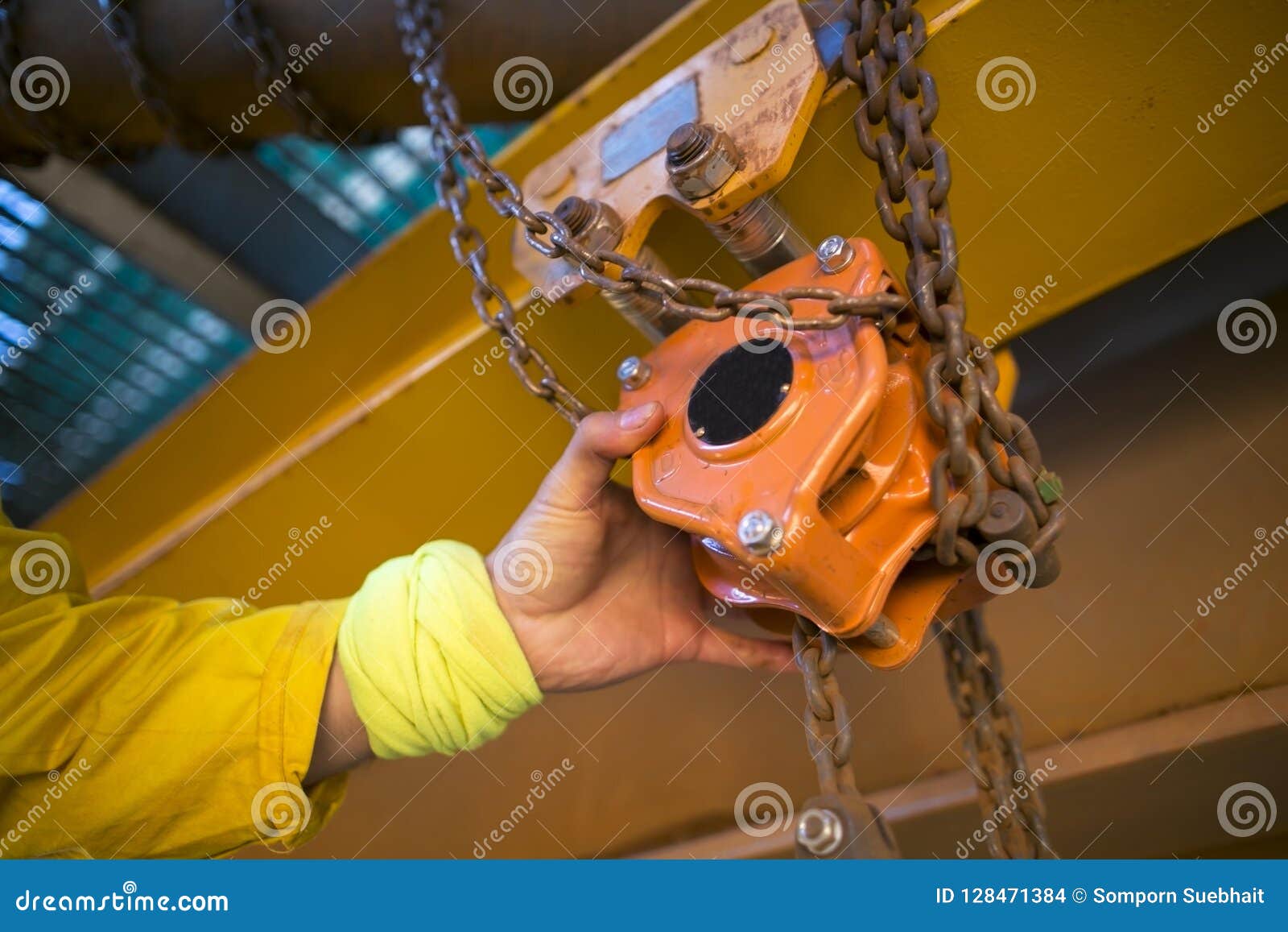 Crane operator performing chain sling inspection procedures during pre-shift inspection - critical skills tested on NCCCO written and practical exams for LAT and TSS certification