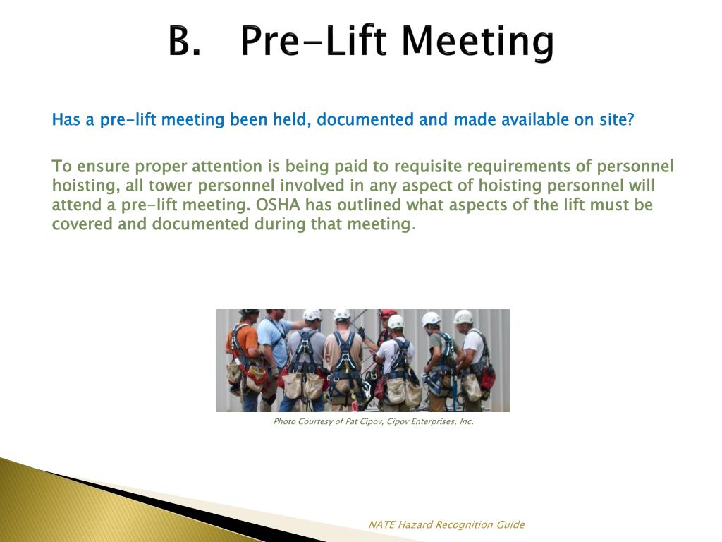Complete overview of Pre-Lift Safety Meeting Checklist featuring certified crane operator executing lift plan with proper hand signals, ground crew coordination, and safety zone establishment per OSHA regulations