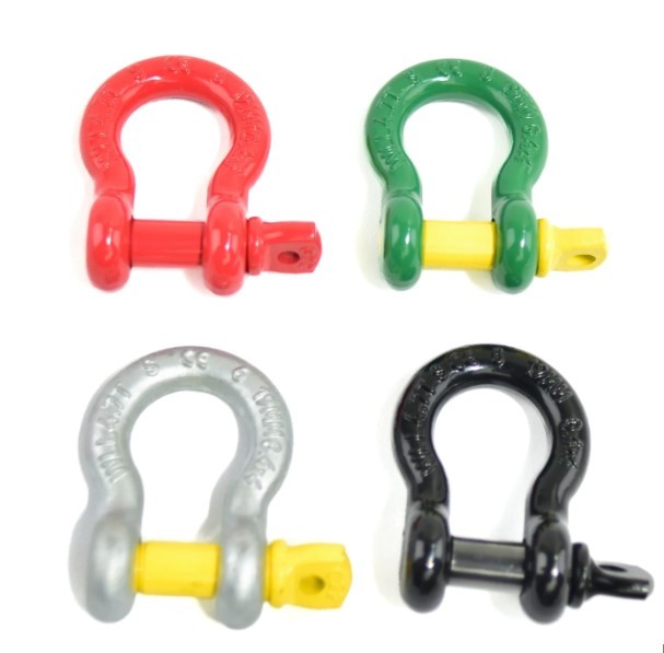 Detailed view of Shackle Selection and Capacity Guide implementation showing proper crane setup and rigging configuration as required by OSHA 29 CFR 1926 regulations and ASME B30.5 standards for certified operators