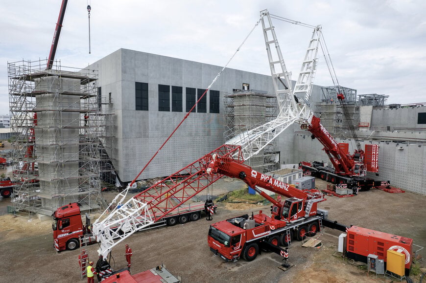 Complete overview of Crane Operations Supporting Confined Space Work featuring certified crane operator executing lift plan with proper hand signals, ground crew coordination, and safety zone establishment per OSHA regulations