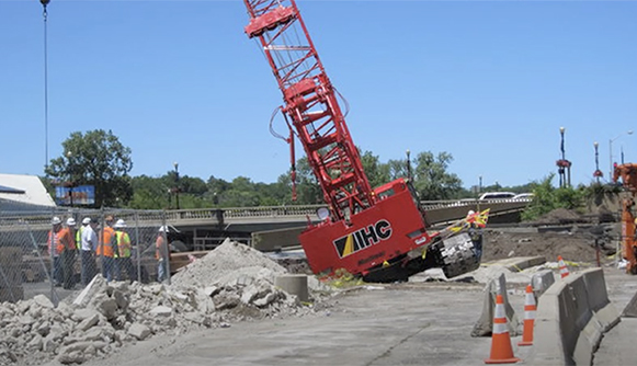 Step-by-step demonstration of Crane Outrigger Failure Causes and Prevention showing load chart interpretation, boom angle calculations, and outrigger positioning per NCCCO certification requirements and ASME standards