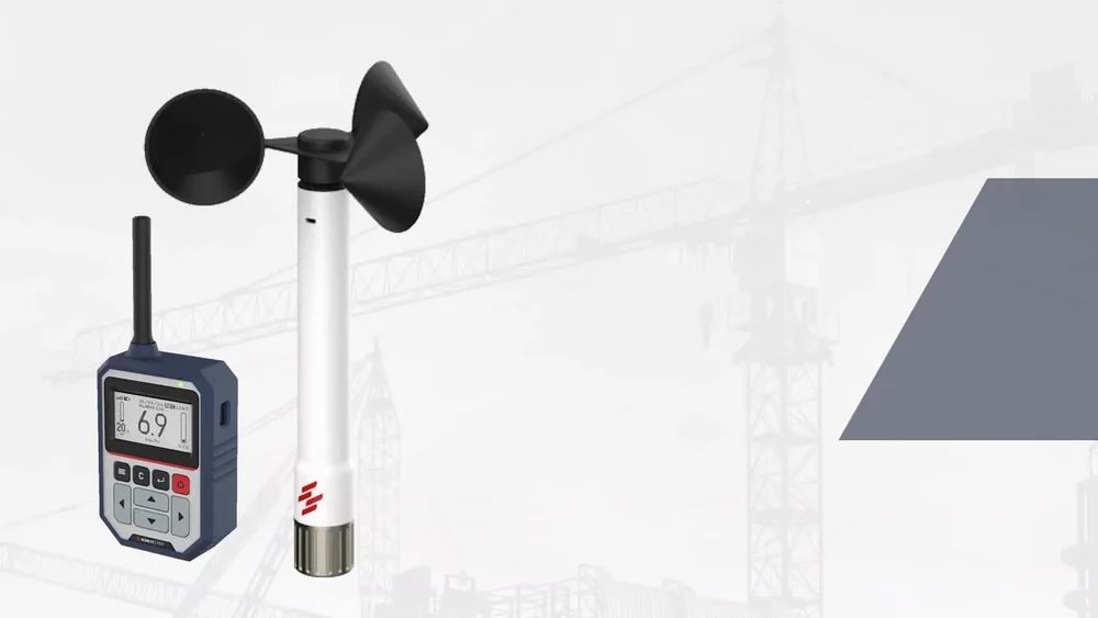 Crane operator performing crane anemometer procedures during pre-shift inspection - critical skills tested on NCCCO written and practical exams for LAT and TSS certification