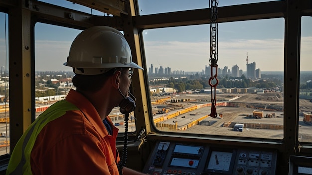 Detailed view of Tower Crane Operator Career Path implementation showing proper crane setup and rigging configuration as required by OSHA 29 CFR 1926 regulations and ASME B30.5 standards for certified operators